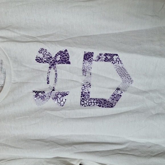 Under ARMOUR YLG WHITE T-SHIRT - Picture 2 of 4